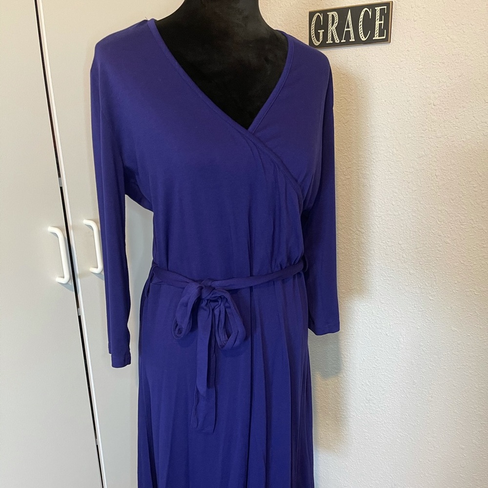 🌞 XXL purple dress with tie
